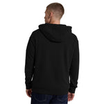 T/O Graphic Printed Drop Shoulder Fleece Hoodie - Black