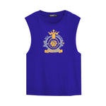 Graphic Printed Sleeveless Tee Shirt - Purple