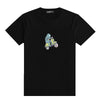 Allien Biker Embroidered Men Tee Shirt - Black