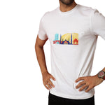 City Icon Embroidered Men Tee Shirt - White