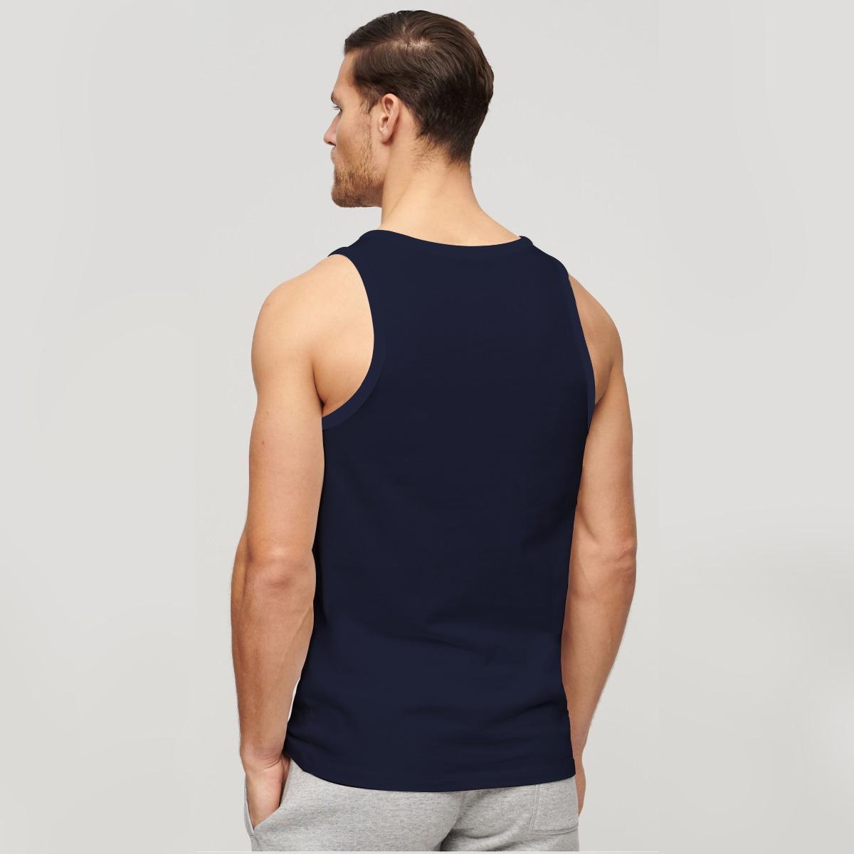 HG "Mountains" Printed ActiveFit Sleeveless Vest - Oxford Blue