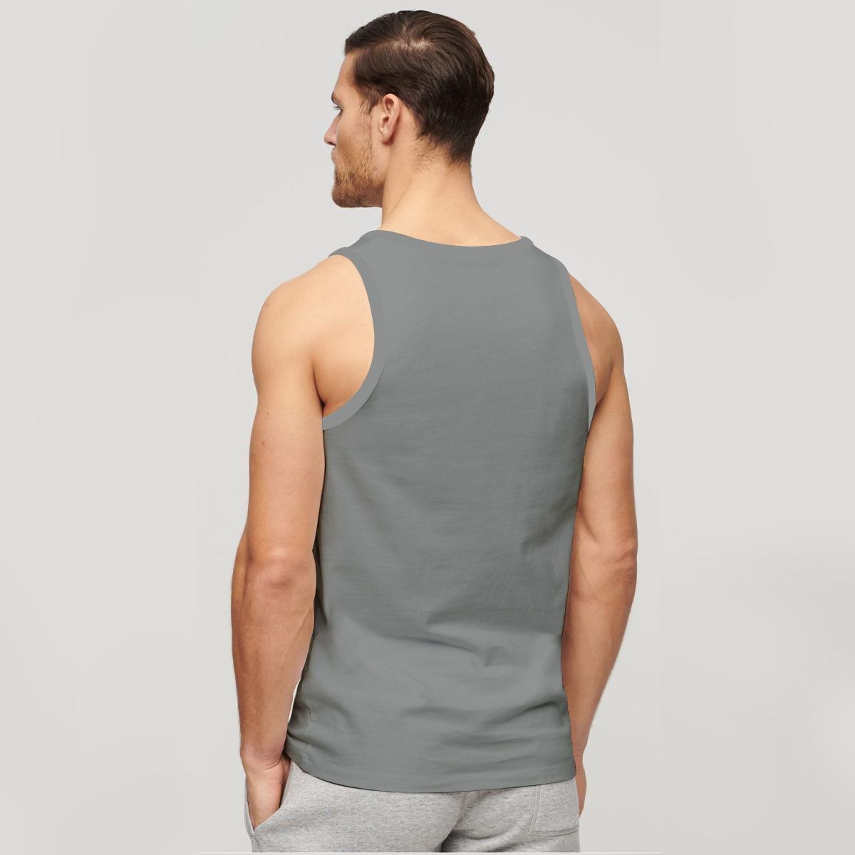 HG "Mountains" Printed ActiveFit Sleeveless Vest - Silver Gray