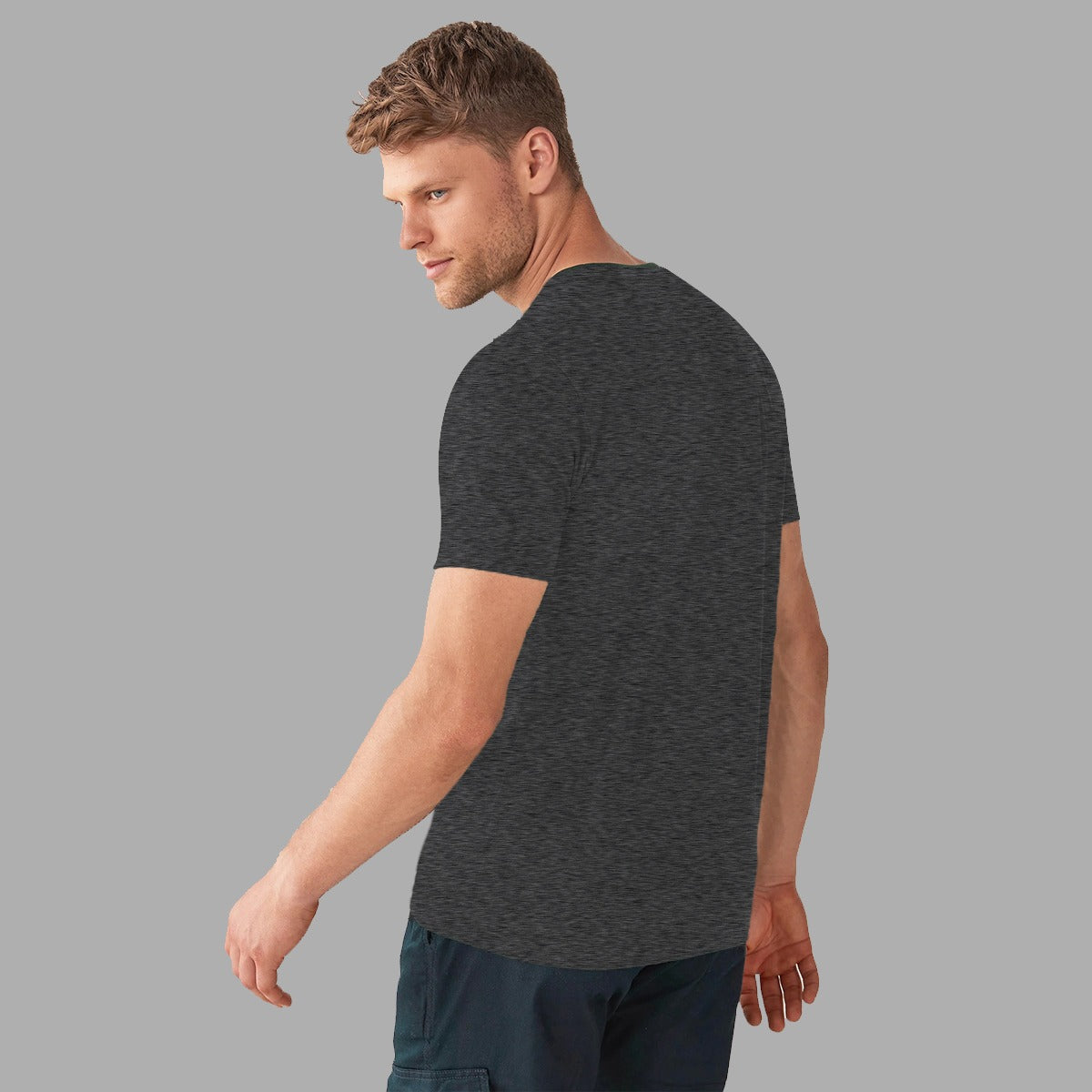 HLSTR CHARCOAL GRAY STYLISH TEE