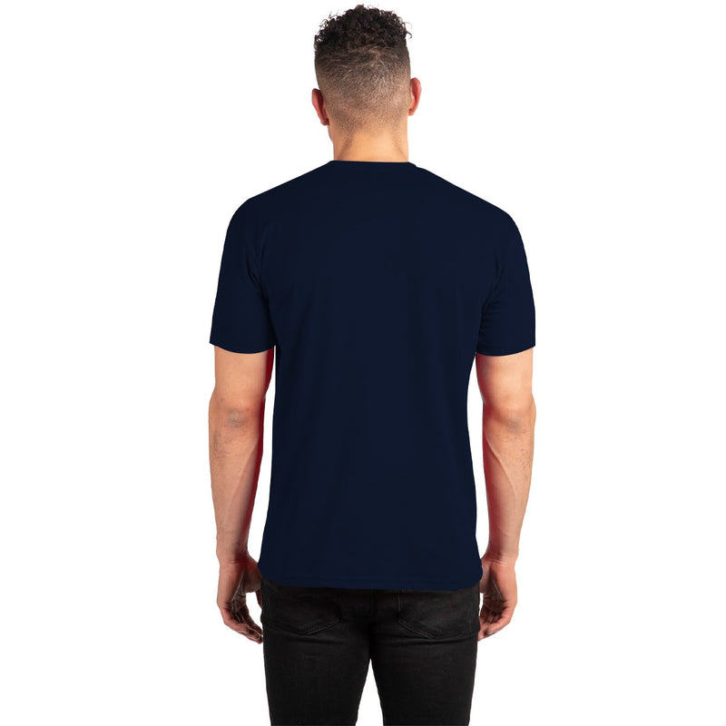 Men Chest Fashion Ribbon Tee Shirt - Navy