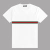 Men Chest Fashion Ribbon Tee Shirt - White