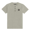Men's Cotton Henley T-Shirt - Textured Gray (Minor Fault)