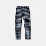 Men Casual Check Trouser -  Black Blue