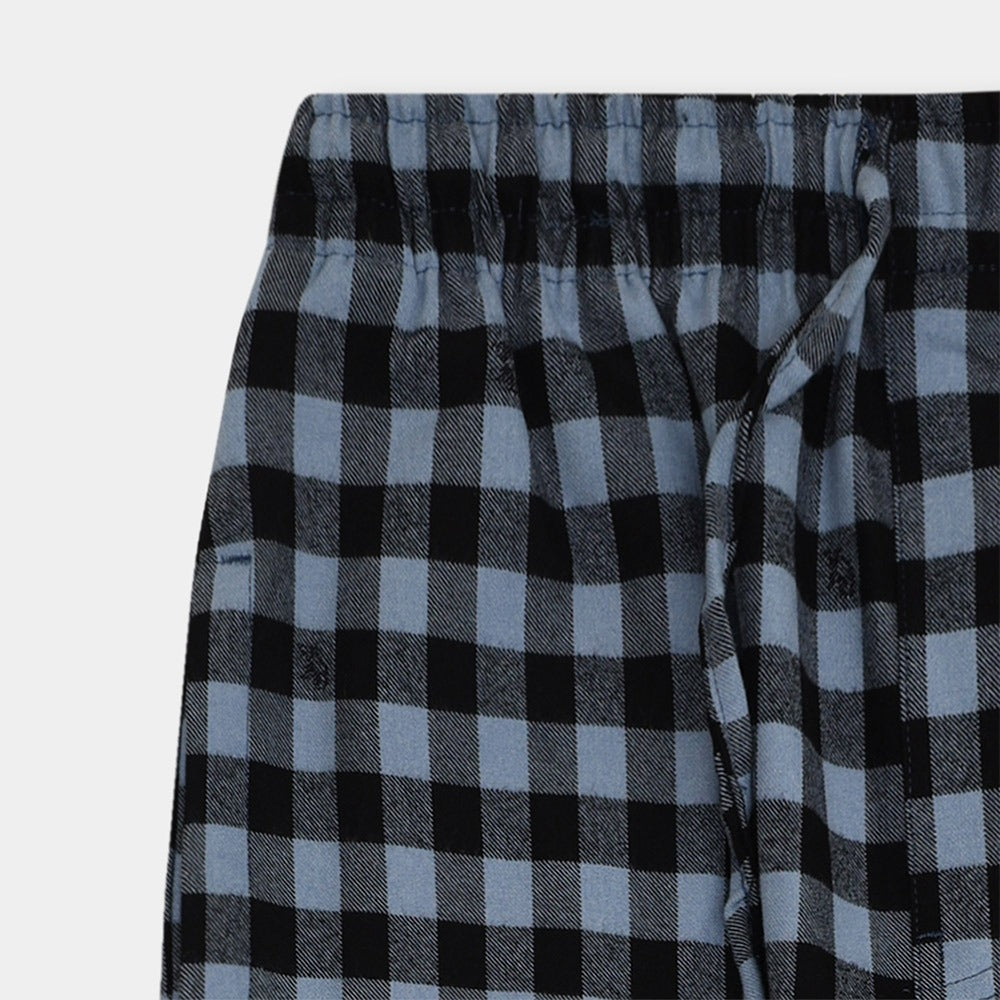 Men Casual Check Trouser -  Black Blue