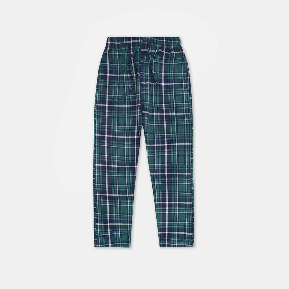 Men Casual Check Trouser - Green