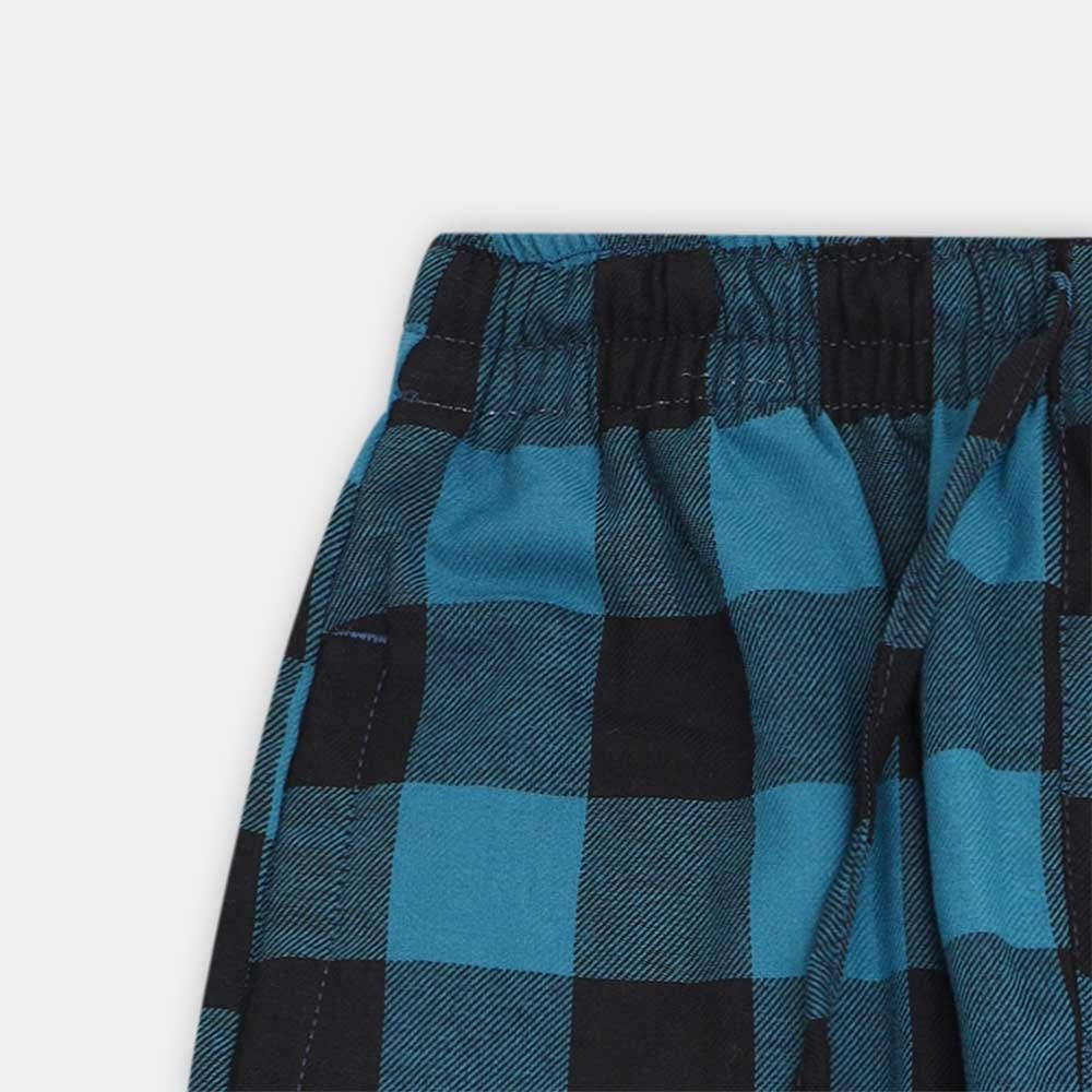 Men Cargo Casual Check Trouser - Blue Box