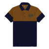 Signature Emb Luxury Panel Polo - Mustered Navy