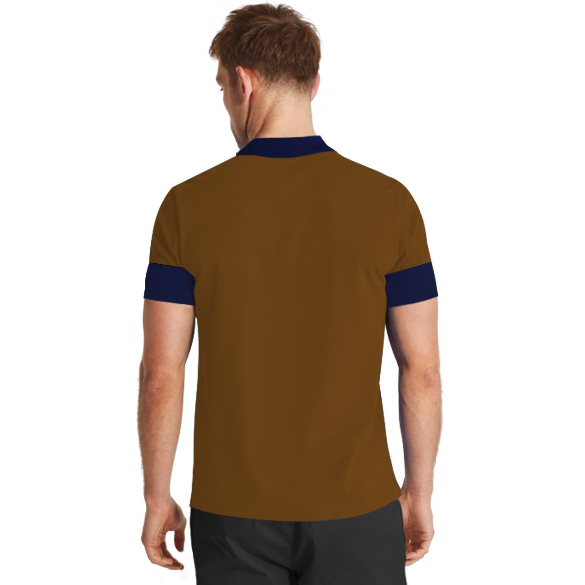 Signature Emb Luxury Panel Polo - Mustered Navy