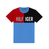Boys Printed Patch Style Contrast Tee Shirt - True Blue