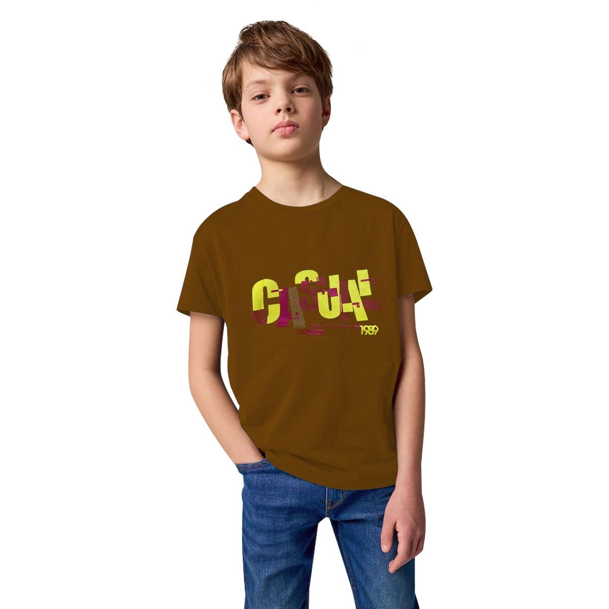 Boys "Casual" Printed Tee Shirt - Brown