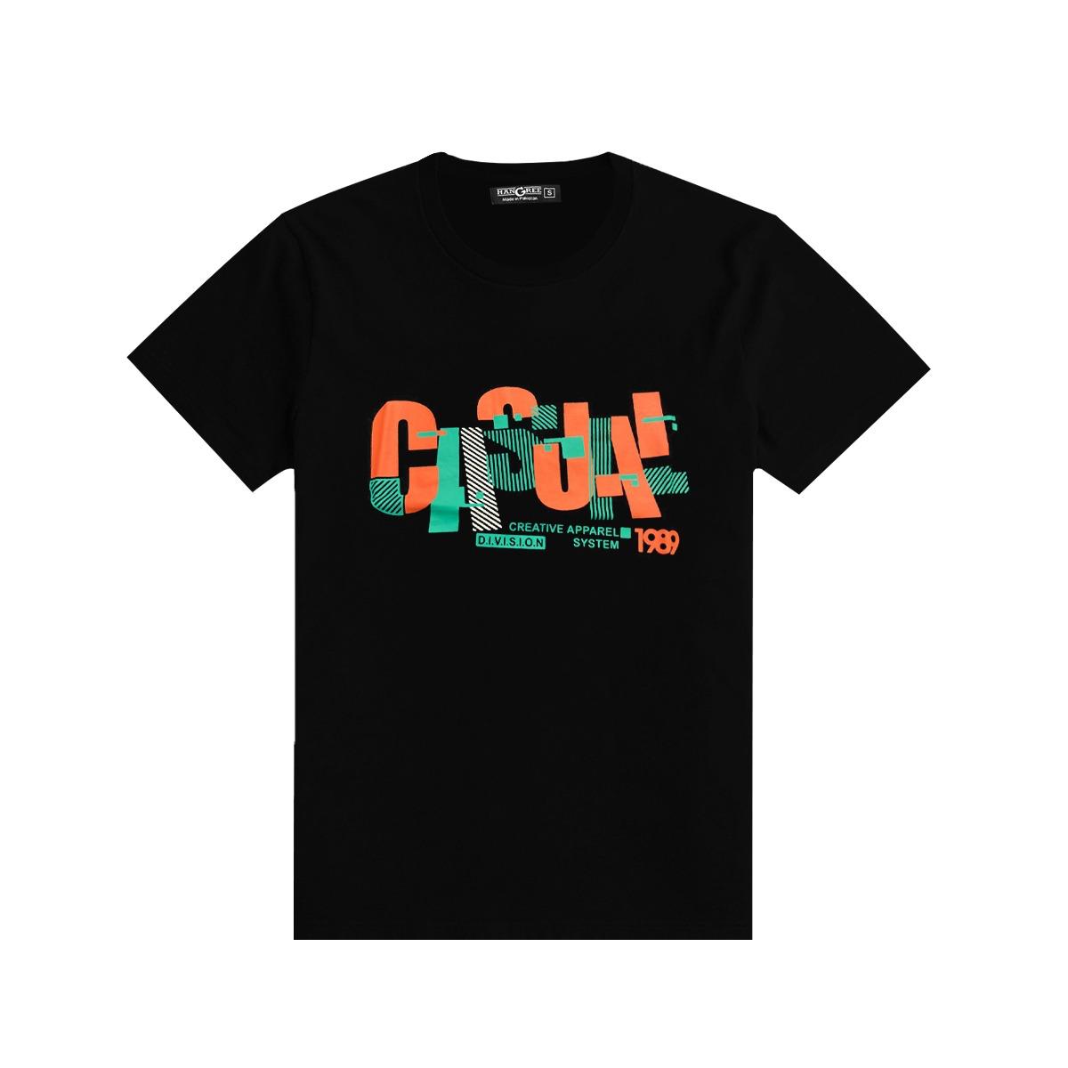 Boys "Casual" Printed Tee Shirt - Black