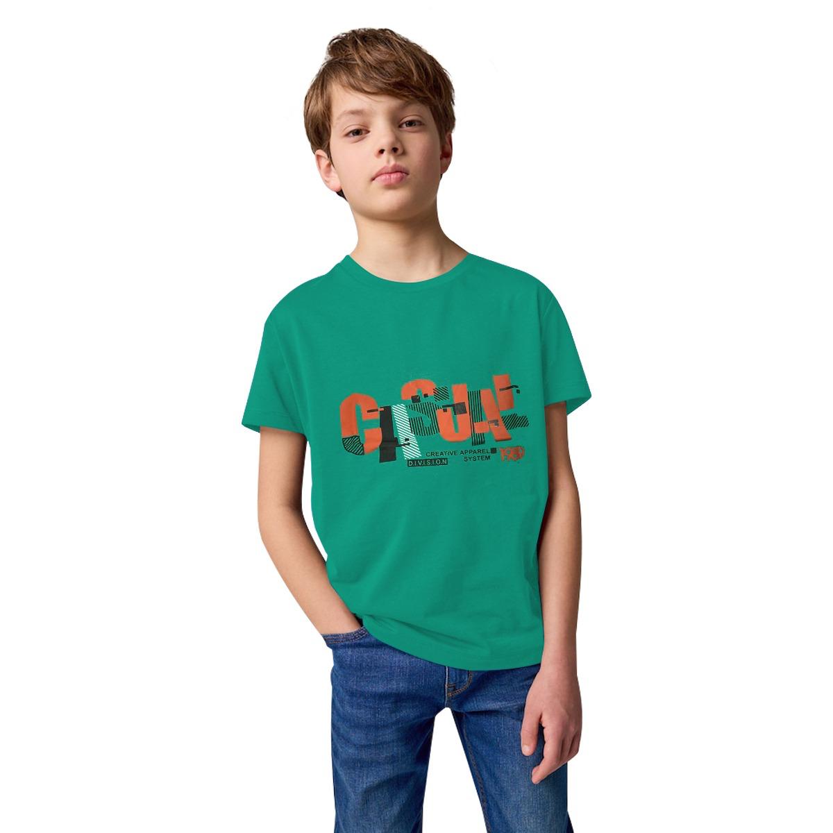 Boys "Casual" Printed Tee Shirt - Green
