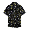 Men’s Leaf & Polka Print Half Sleeve Casual Shirt – Black