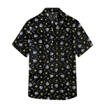 Men’s Leaf & Polka Print Half Sleeve Casual Shirt – Black