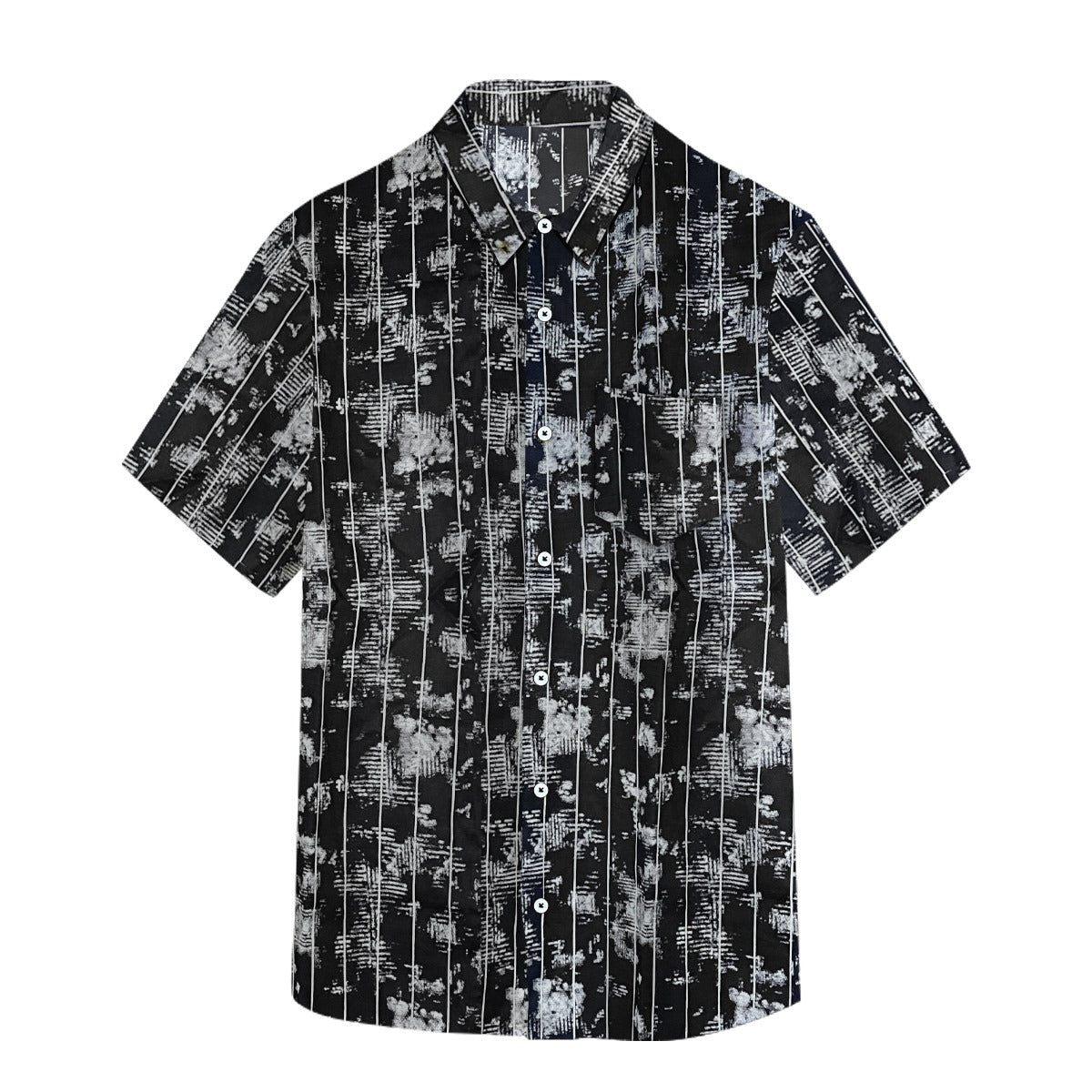 Men's All Over Cotton Half Sleeves Casual Shirt - White