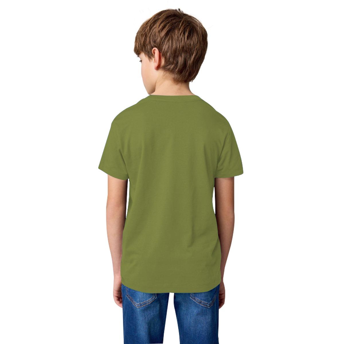 Boy's NKE Emb. Plain T-Shirt - Camo Green