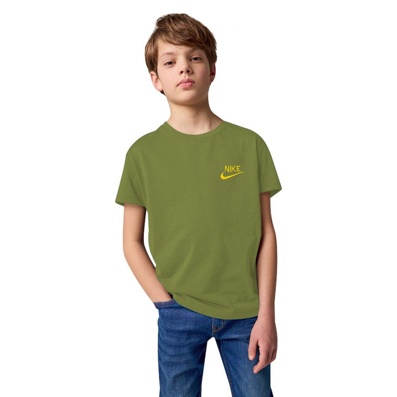 Boy's NKE Emb. Plain T-Shirt - Camo Green