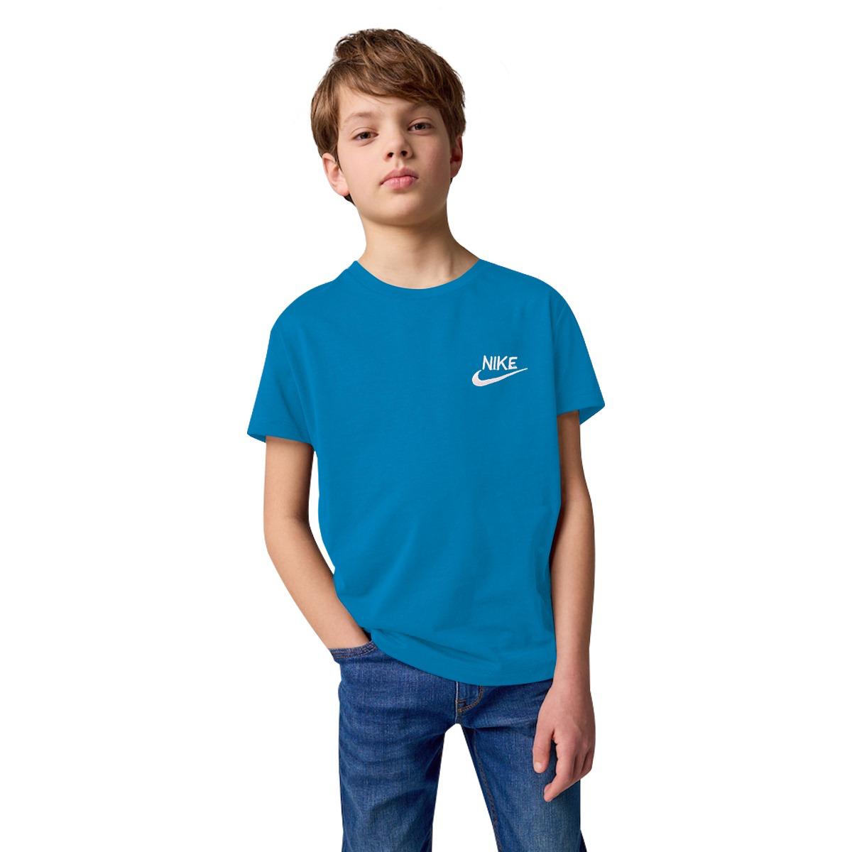 Boy's NKE Emb. Plain T-Shirt - Blue