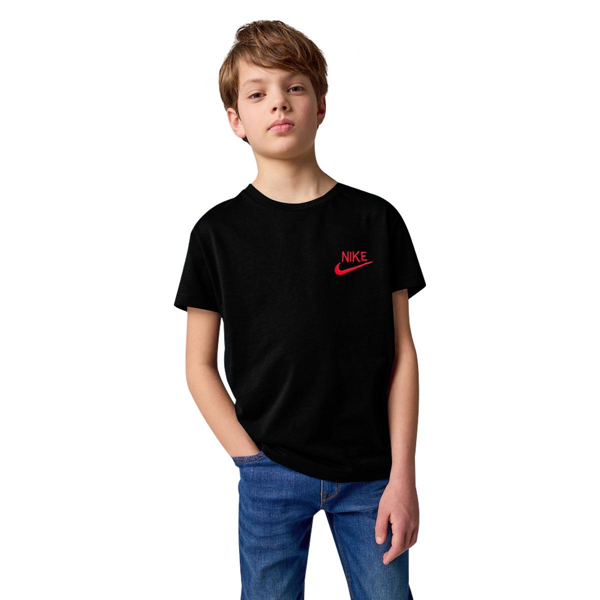 Boy's NKE Emb. Plain T-Shirt - Black