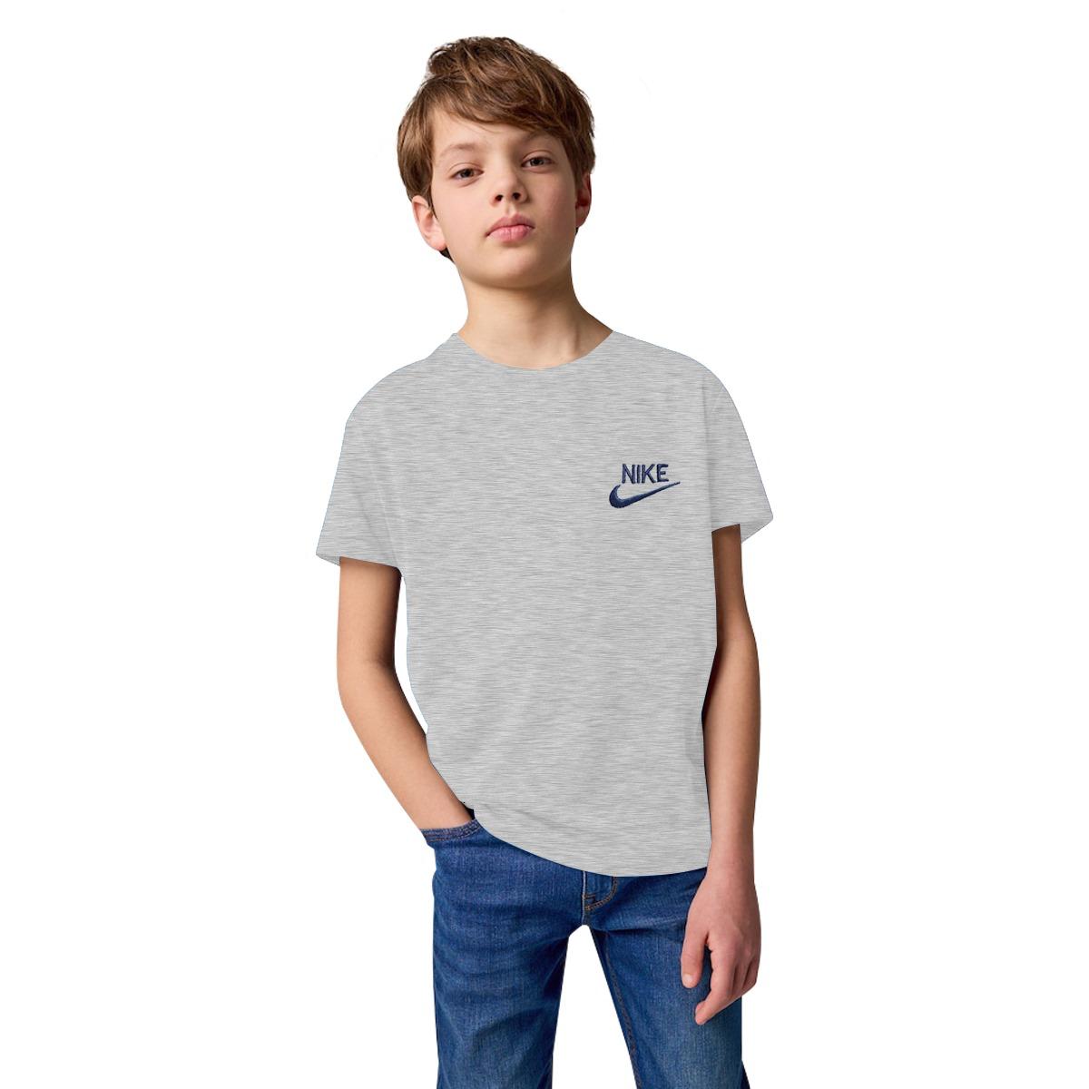 Boy's NKE Emb. Plain T-Shirt - Hyder Gray