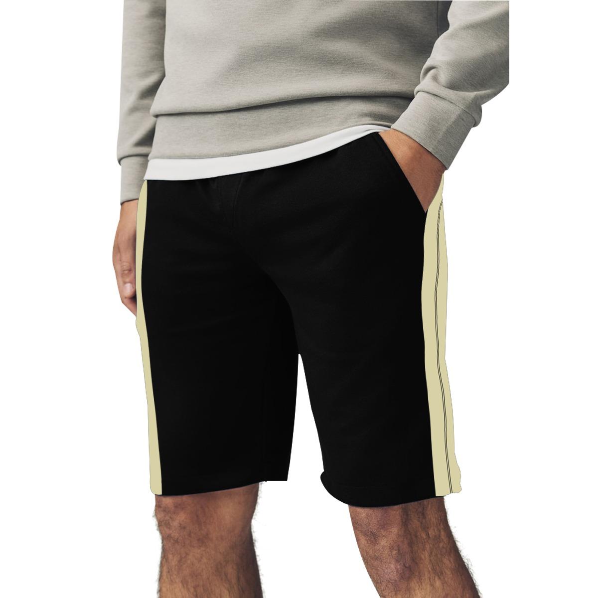 Men Two Quarter Summer Shorts - Black