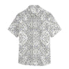 Men’s Geometric Pattern Half Sleeve Casual Shirt – White