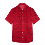 Men's All Over Cotton Half Sleeves Casual Shirt - Red