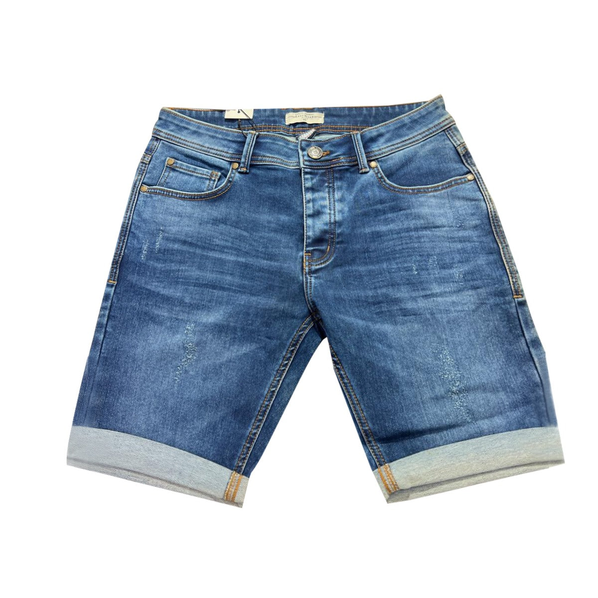 Stretchable Two Quarter Men Denim Shorts