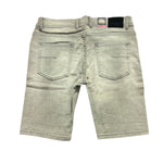 Stretchable Two Quarter Men Denim Short - Gray