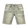 Stretchable Two Quarter Men Denim Short - Gray