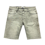 Stretchable Two Quarter Men Denim Short - Gray