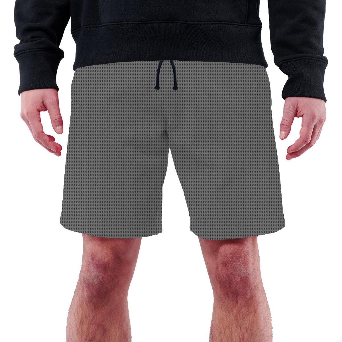 Men's Branded Zipper Pocket Two Quarter Shorts - Natural Gray