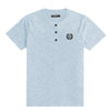 Men's Cotton Henley T-Shirt - Textured Sky (Minor Fault)