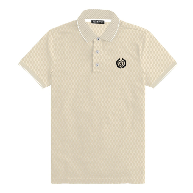 Super Textured Signature Embroidered Tipping Collar Polo - Skin