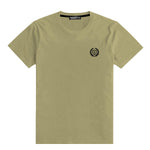 Men's Signature Emb. Round Neck Tee Shirt - Dark Beige