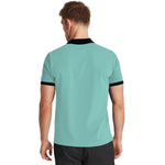 Signature Embroidered Contrast Collar Polo - Moonstone Blue