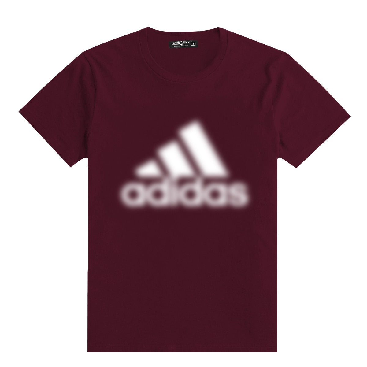 Signature Printed Round Neck Tee Shirt - Maroon