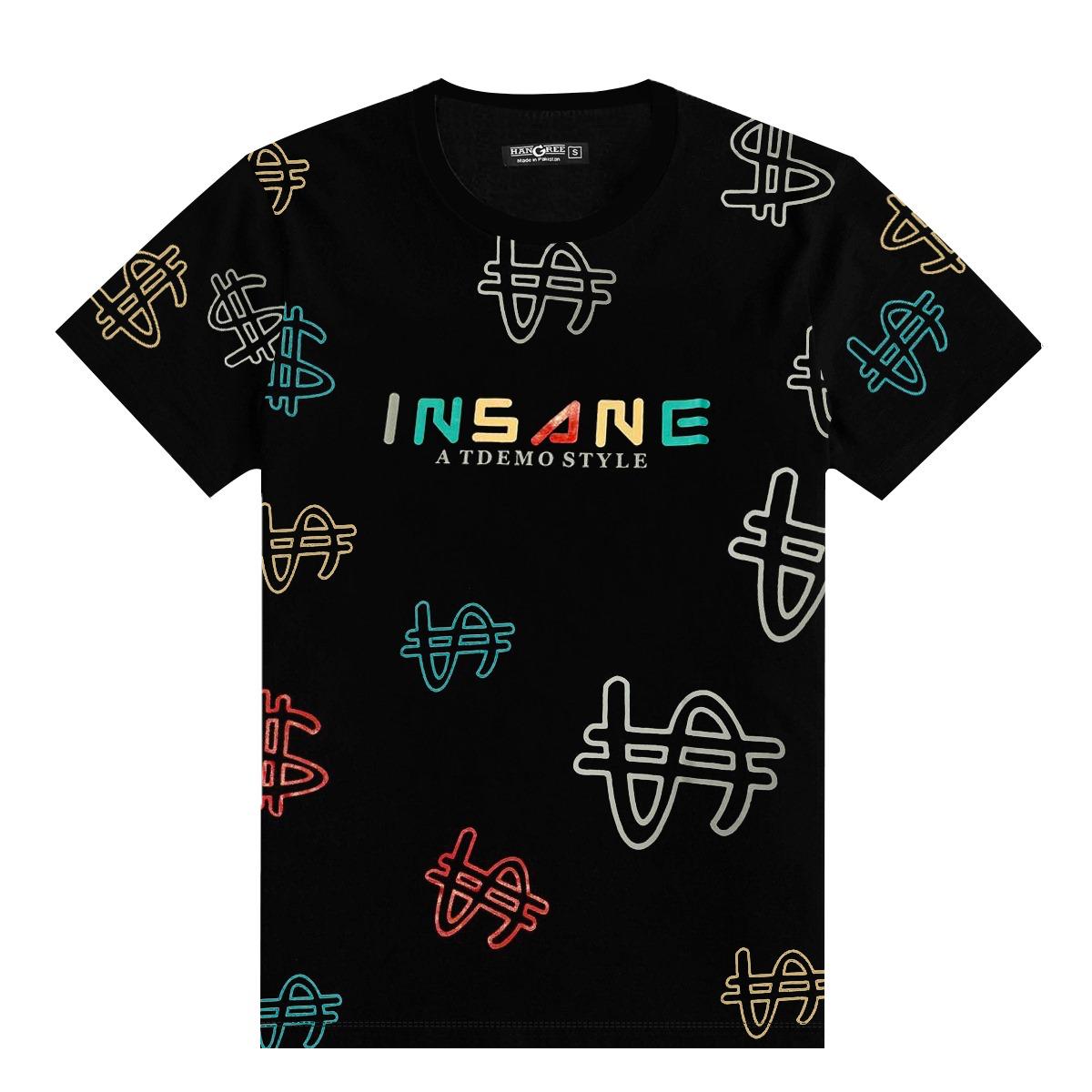 Boy's $ Graphic Printed Tee Shirt - Black