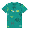Boy's $ Graphic Printed Tee Shirt - Sea Green