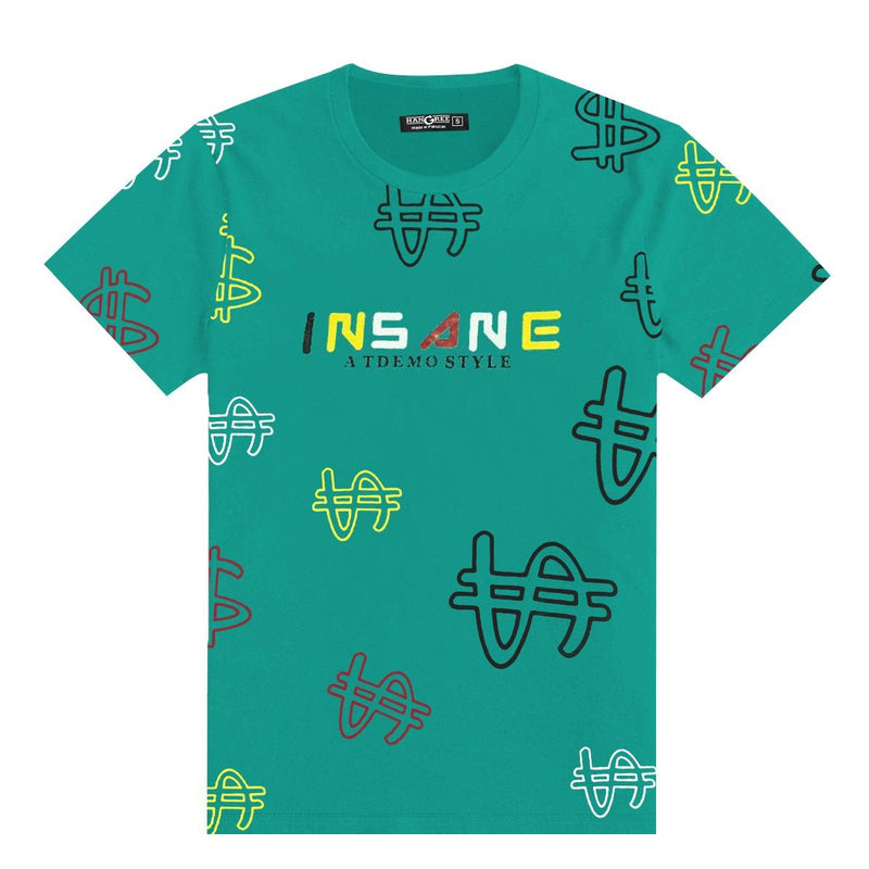 Boy's $ Graphic Printed Tee Shirt - Sea Green