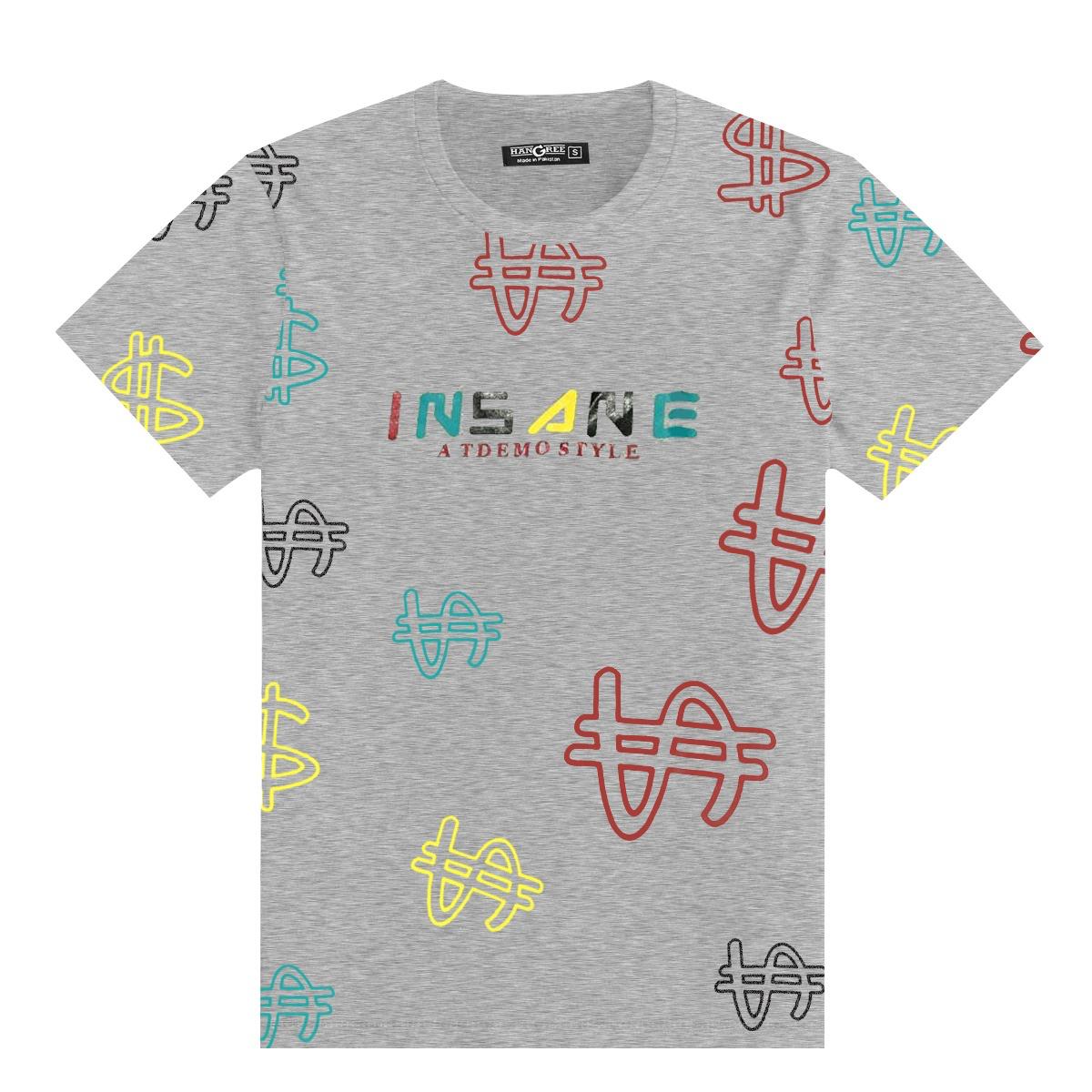Boy's $ Graphic Printed Tee Shirt - Gray