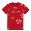 Boy's $ Graphic Printed Tee Shirt - Red