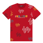 Boy's $ Graphic Printed Tee Shirt - Red