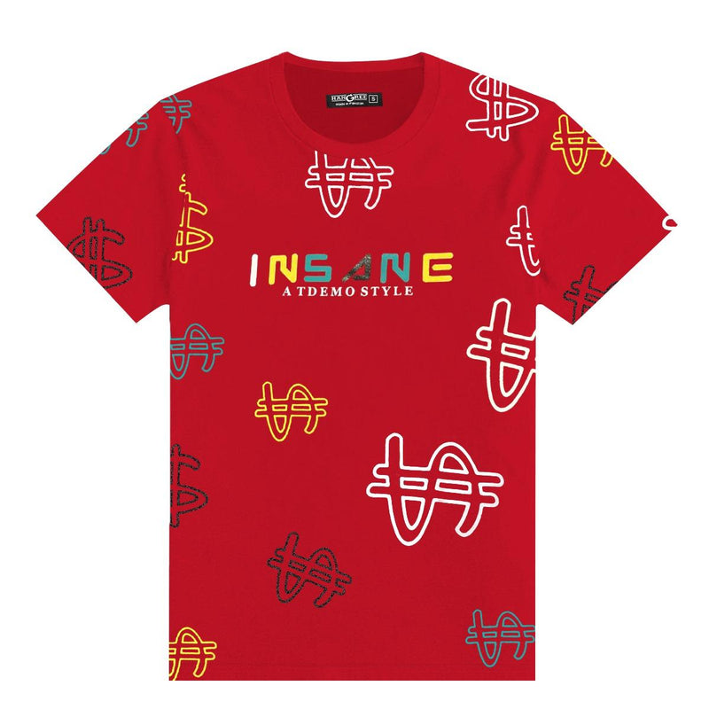 Boy's $ Graphic Printed Tee Shirt - Red