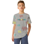 Boy's $ Graphic Printed Tee Shirt - Gray