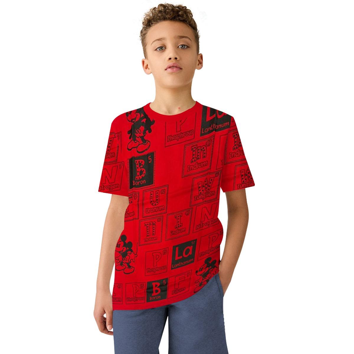 Boy's All Over Printed Exclusive Tee Shirt - Red